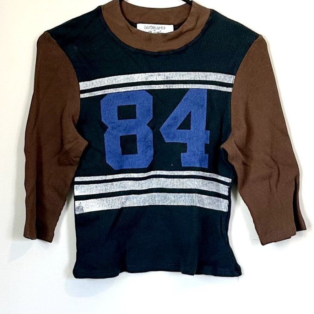 Daydreamer 84 Three Quarter Sleeve Stripe Thermal Baby Tee - Extra Large